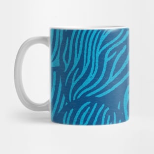 Minimalist Blue Coral Pattern Mug